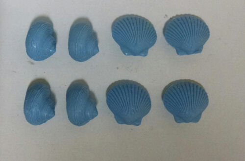 8 Assorted Blue Sea shells decorative soap