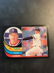 #￼￼￼10 Boston Red Sox 1991 all star￼, Fleer Roger Clemens Card Cb27