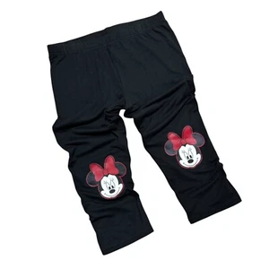 Disney Minnie Mouse Girls Size M 7/8 Black Minnie Mouse Capri Leggings NWOT - Picture 1 of 4