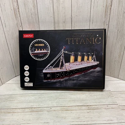 CubicFun 3D Puzzles for Adults - LED Titanic 35'' Large Ship - New Home Desk ... - Image 1 of 2