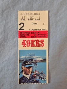 August 8-24-84 1984 Seattle Seahawks San Francisco 49ers Ticket Stub - Picture 1 of 2