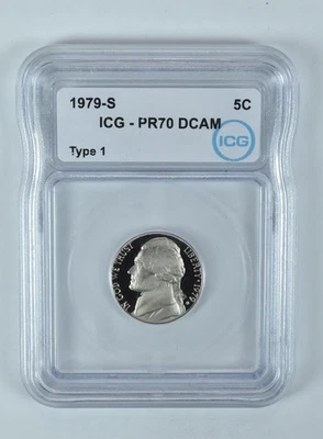 1979-S Jefferson Nickel Type 1 PR70 DCAM ICG *3538 - Image 1 of 4