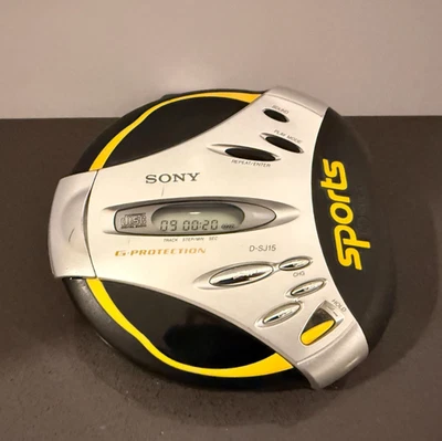 Reproductor de CD portátil Sony Sports D-SJ15 CD Walkman protección G - ¡Probado ver video! Foto 1 de 4