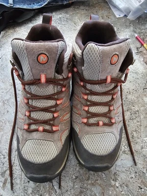 Merrell Women's Moab 2 Mid Waterproof Hiking Boots, Granite - Image 1 of 3