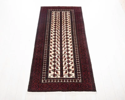 Alfombra tribal fina coleccionable vintage anudada a mano excelente de 6' 8" x 3' 3" Foto 1 de 4