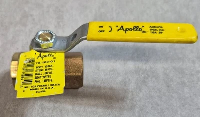 Apollo 70-103-01 Bronze Ball Valve | 1/2" NPT 600 WOG | USA Made - NON-POTABLE - Image 1 of 4