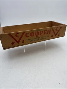 Vintage Holz COOPER scharfe Käse Holzkiste Top Zustand Helle Farbe + Typ 13" - Bild 1 von 21