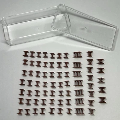 Risk Board Game Replacement Parts Brown 69 Roman Numeral Pcs 49-I 7-III 8-V 5-X - Image 1 of 4