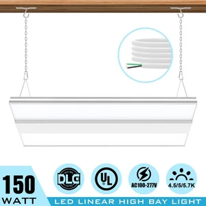 LED Linear High Bay Warehouse Light 150W 4500K/5000K/5700K Factory Shop Lights - Picture 1 of 15