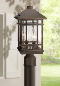 Sierra Craftsman Vintage Outdoor Post Light Fixture Rubbed Bronze 14" Exterior - Picture 1 of 5