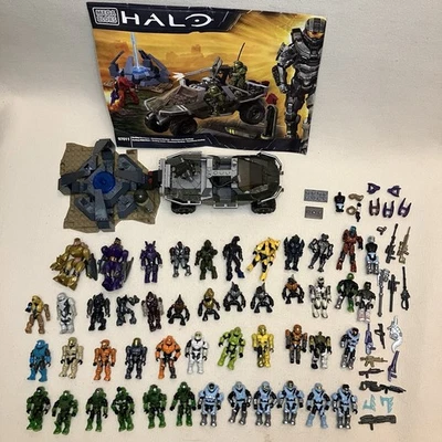 Halo Mega Bloks Figure Accessories Big Lot Spartan Covenant Brute UNSC Warthog - Image 1 of 4