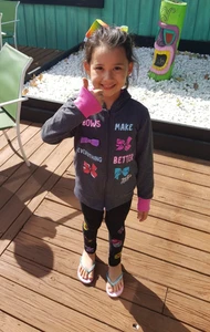JoJo Siwa Gray Full Zip Hoodie/Bows size M (10-12) - Picture 1 of 8