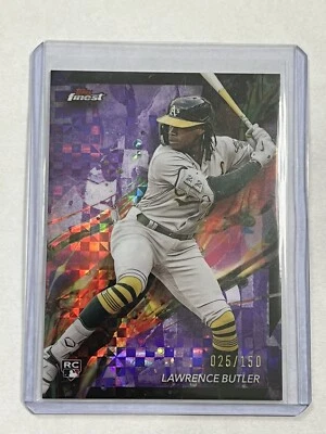 2024 Topps Finest Baseball Lawrence Butler Common Purple RC /150 Athletics - Image 1 of 2