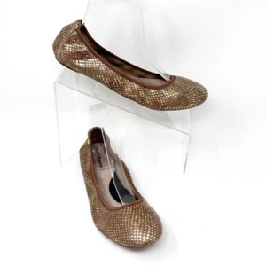 Hush Puppies Damen-Ballerinas goldfarben & braun Leder metallic Größe 9 - Bild 1 von 12