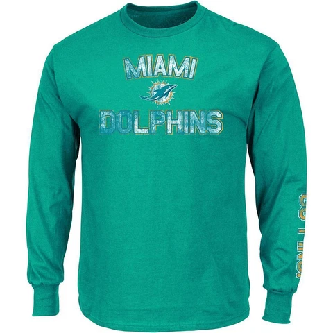 Miami Dolphins t shirt Heart and Soul long sleeve 2XL NWT Cover