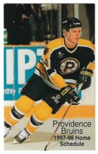 RARE VERSION 1997-98 Providence Bruins AHL Hockey Schedule !!! Dunkin' Donuts
