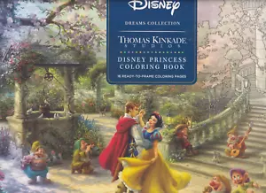 DISNEY PRINCESS COLORING BOOK The Thomas Kincade Studios (2019 Softcover){A8} - Foto 1 di 2