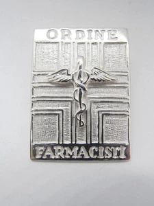 Ordine dei Farmacisti : Spilla da giacca in Argento 925 con Caduceo - Farmacia - Imagen 1 de 8