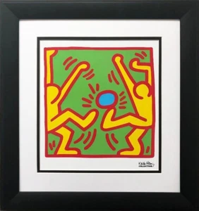 Impresión Keith Haring "KH14" ENMARCADA PERSONALIZADA POP arte callejero fútbol BRUCE McGAW impresión - Imagen 1 de 4