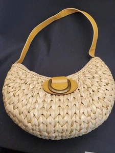 1980's SUN And SAND Straw Weave Beach Tote Handbag - Picture 1 of 12