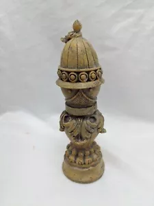 Vintage 1999 dekorative Keramik Bischof Schachfigur mit grünem Filzboden 6" - Bild 1 von 6