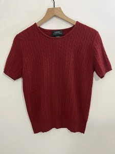 Old Money Preppy Cable Knit Sweater Top S Angora Blend Minimalist 90s Quiet Luxe - Picture 1 of 11