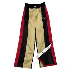 PUMA Tearaway Snap Up Basketball Hoops Track Jogger Mens Pants Small - Picture 1 of 7