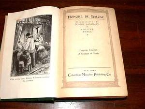 Antique "Eugenie Grandet & Woman of Thirty" Hardcover Book by Honore de Balzac - Picture 1 of 7