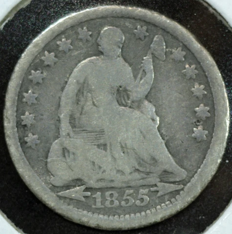 1855 Arrows Liberty Seated Silver Half Dime (759) Cover