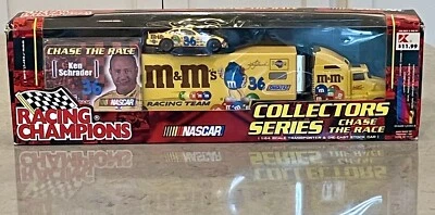 Nascar 2001 Team Transporters  M&M Racing #36 Ken Schrader with Racer 1:64 scale - Image 1 of 4
