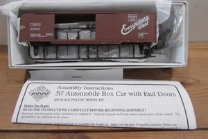 HO Scale Proto 2000 50' Automobile Box Car CB&Q w/Ends Doors Lot#3785 - Picture 1 of 3