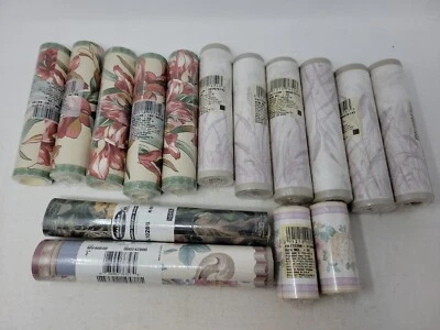 Lote de 15 Revestimientos de Pared Brewster Vinilo Preparado Borde Floral Trigo NUEVO Foto 1 de 4