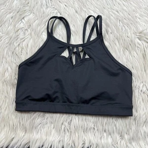 Victoria's Secret Damen L schwarz ausgeschnittener Riemen Sport-BH niedrige Unterstützung Yoga - Bild 1 von 5