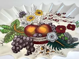 Plato Jubileo Spode Copeland Inglaterra Reynolds 6.75" x 11" Patrón Fruta y Flor - Imagen 1 de 6