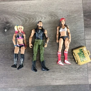 Lote de 3 figuras de acción de lucha libre Mattel WWE Alexa Bliss Nikki Bella Baron Corbin - Imagen 1 de 14