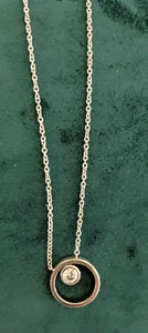 Skagen Linje Modern Silver-Tone Circle Necklace - SKJ0833040 - Picture 1 of 5