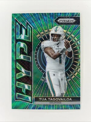 2023 Panini Prizm Hype Tua Tagovailoa Miami Dolphins #H-1 Green Wave - Image 1 of 2