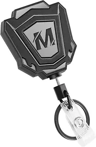 Retractable Key Tool Reel Holder Steel 31" Belt Clip Chain Heavy Duty Split Ring - Picture 1 of 7