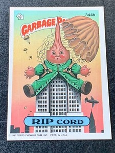 1987 TOPPS GARBAGE PAIL KIDS OS9 #344b RIP CORD BLANK BACK ERROR ULTRA RARE!