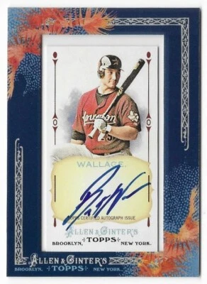 布雷特·华莱士 2011 年 Topps Allen 和 Ginter 亲笔签名 #AGA-BW 太空人迷你带框 — 第 1/2 张图片