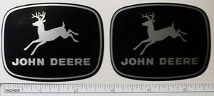 JOHN DEERE 2-7/8 inch wide 4-leg Silver Deer DECALS Tractor Computer Cut J1958 - Picture 1 of 2