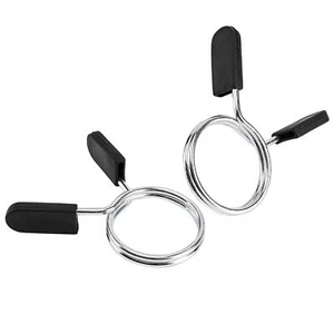 2 Inch Barbell Clamps Dumbbell Spring Clip Circlip Collars Weight Bar Clips - Picture 1 of 7