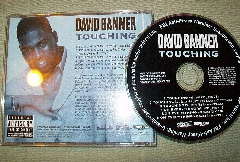 David Banner          **PROMO CD**            Touching - Image 1 of 1
