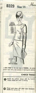 Vintage Skirt & Blouse Sewing Pattern 8329 Size 14 - Picture 1 of 1