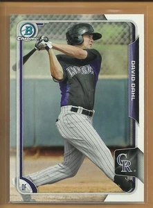 David Dahl RC 2015 Bowman Prospects Rookie Card # BP19 Colorado Rockies MLB - Bild 1 von 2
