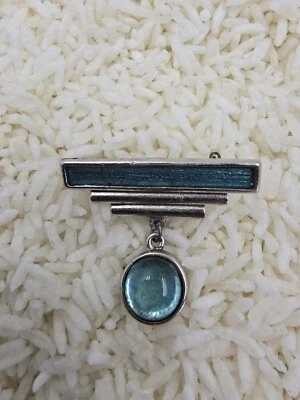  Prendedor de solapa de joyería con piedra verde estilo bohemio para mujer Foto 1 de 4