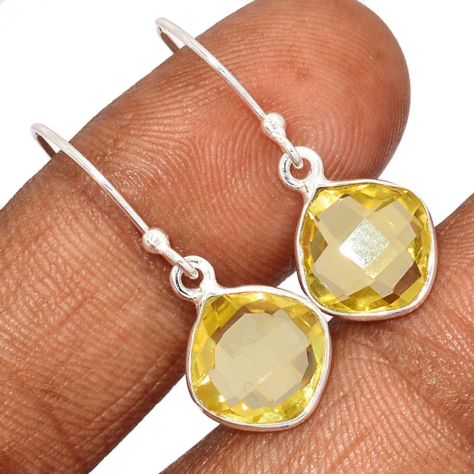 Natural Lemon Topaz 925 Sterling Silver Earrings AB1S CE40718 - Image 1 of 1