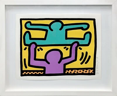 KEITH HARING "POP SHOP I (2)" 1987 | SERIGRAFÍA RARA FIRMADA A MANO | GALLART Foto 1 de 3