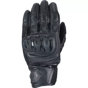 ARMR Raiden 3.0 Black Leather Motorcycle Gloves Short Street Bike Armoured Glove - Picture 1 of 10