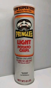 Patatine fritte originali Pringles Light vintage anni 80, lattina vuota argento 61/2 oz - Foto 1 di 13